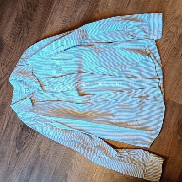 Steven Alan Grey & White Stripe Button Down OOO - Picture 1 of 4